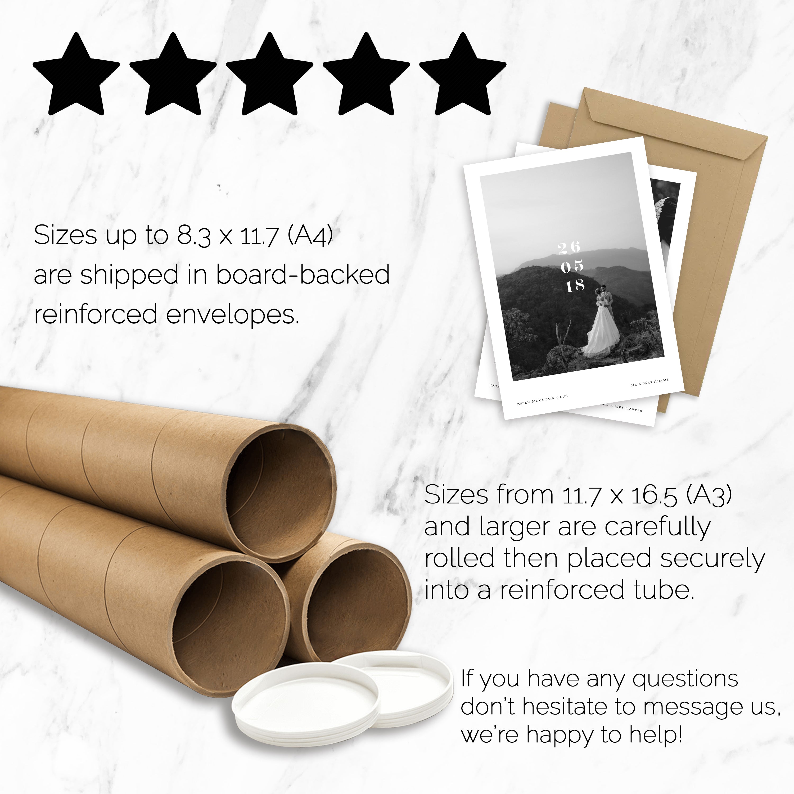 Personalised Wedding / Engagement Photo Print with Date & Location Text