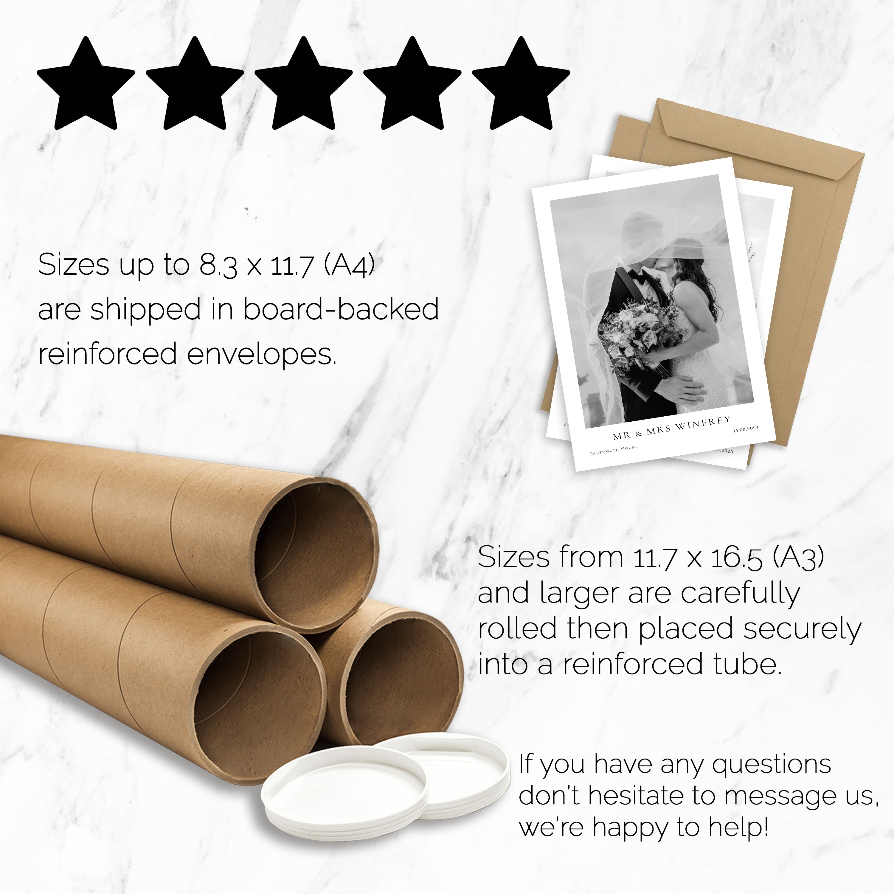 Personalised Wedding / Engagement Photo Print with Date & Location Text